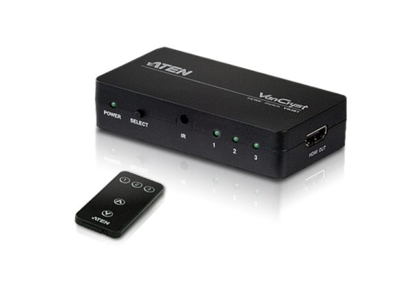 محوّل HDMI بثلاث منافذ من ATEN موديل VS381