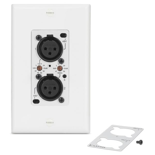 AXI 22 AT D – Dante Audio Interface – Decorator-Style Wallplate – White - Image 2