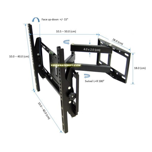 WALL MOUNT HOT 401 Fixed Wall Plate 26-52 Inch - Steel - Image 2
