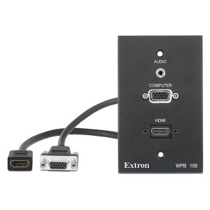 WPB 109 – HDMI, VGA Wallplate – Black