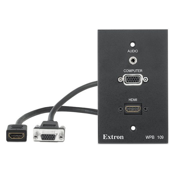 WPB 109 – HDMI, VGA Wallplate – Black