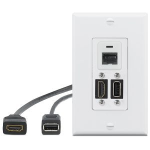 WPD 160 – HDMI USB and Network Wallplate – White